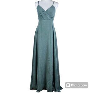 Birdy Grey Kaia Chiffon Bridesmaid Dress XS Green Sleeveless‎ Formal Wedding